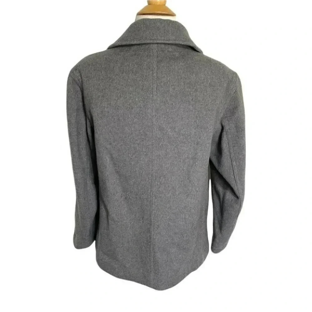 J. Crew Pea Coat Size S Gray Wool Cashmere Blend Double Breasted Jacket‎ - Picture 5 of 6